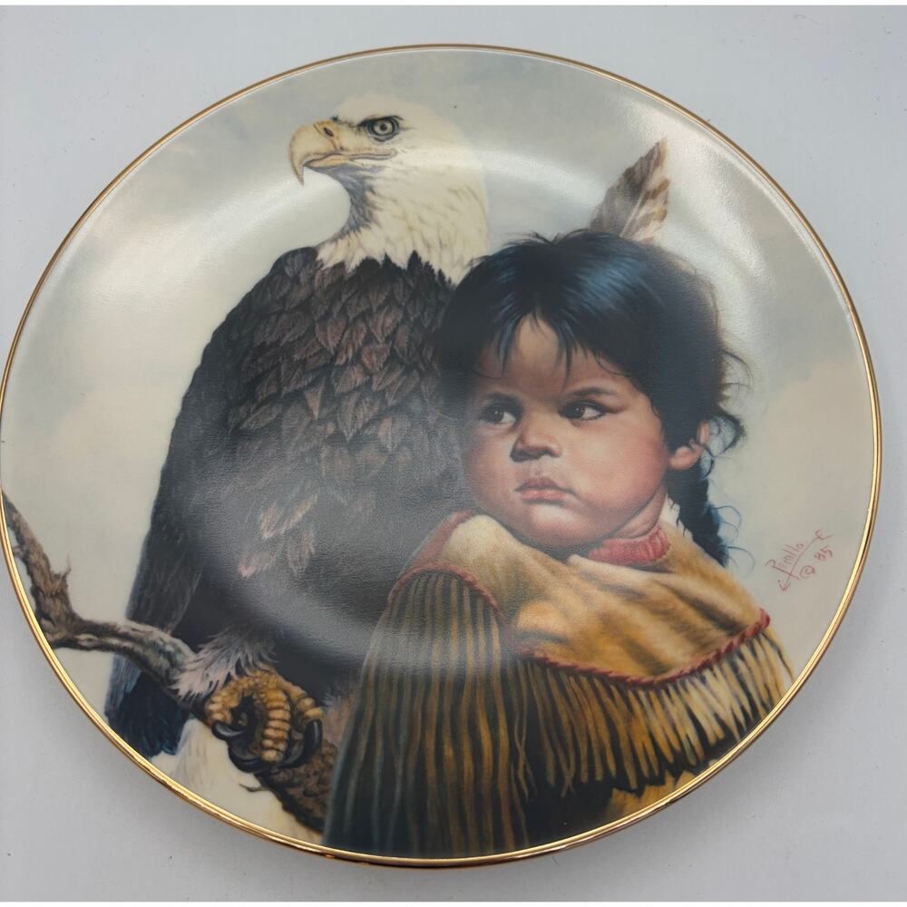 Vintage 1986 "Brave & Free" by Gregory Perillo Plate #4480I
